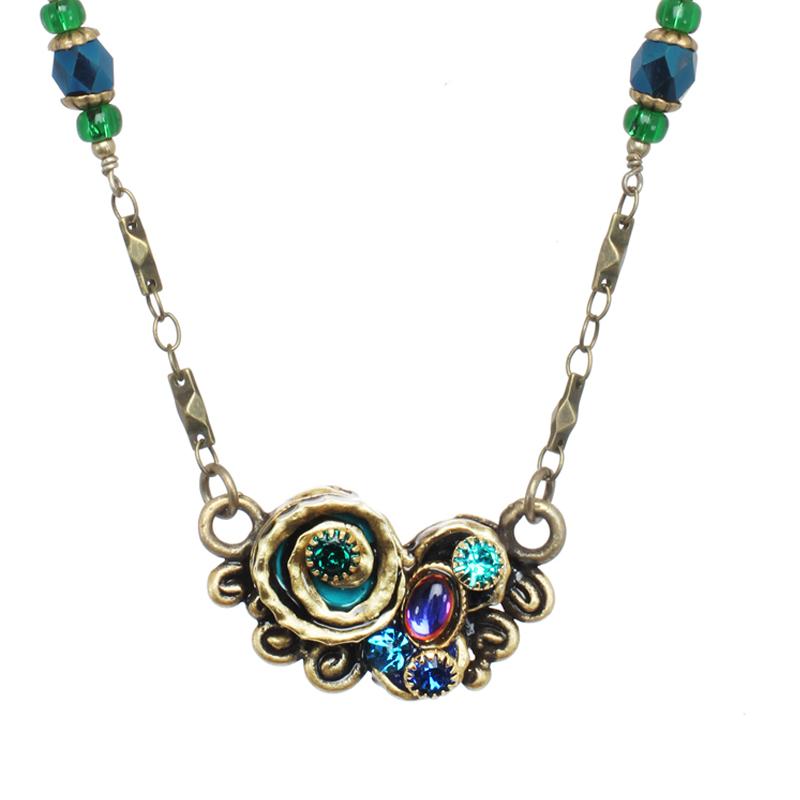 Michal Golan Jewelry Michal Golan Emerald Swirl Necklace