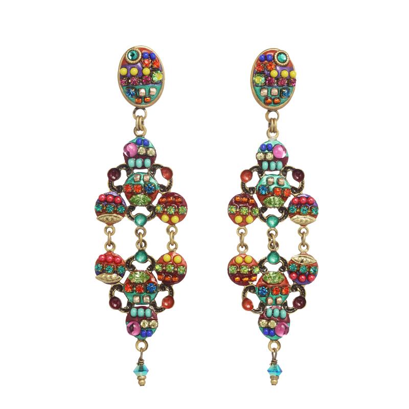 Michal Golan Jewelry Michal Golan Multi-Bright Chandelier Earrings