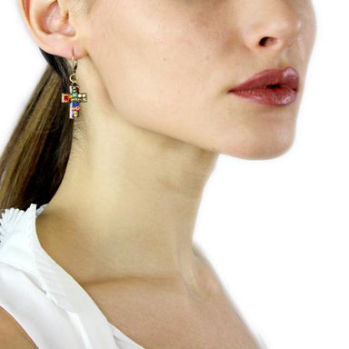 Michal Golan Jewelry Michal Golan Multi-Bright Cross Earrings