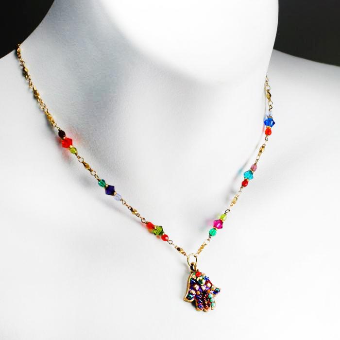 Michal Golan Jewelry Michal Golan Multi Bright Hamsa Necklace