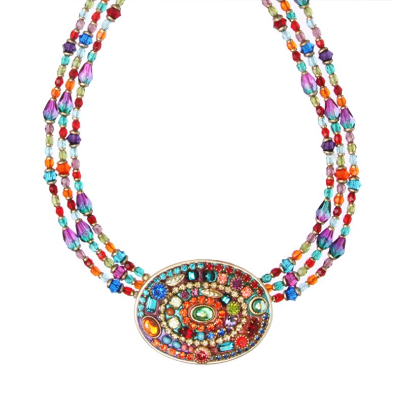 Michal Golan Jewelry Michal Golan Multi-Bright Layered Oval Necklace