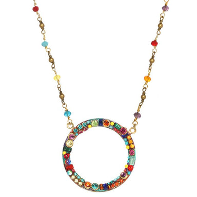 Michal Golan Jewelry Michal Golan Multi Bright Thin Open Circle Necklace