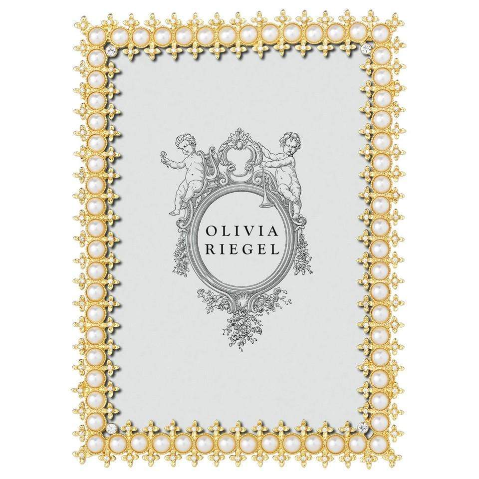 Olivia Riegel Picture Frames Olivia Riegel Gold Crystal & Pearl 5" X 7" Frame