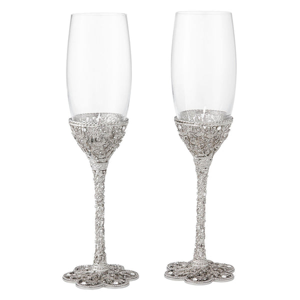 Olivia Riegel Giftware Olivia Riegel Silver Florence Flute (Set of 2)