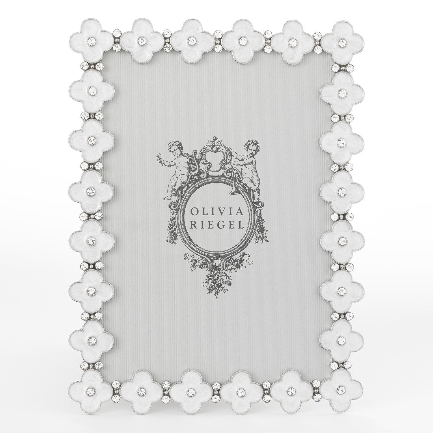Olivia Riegel Picture Frames Olivia Riegel White Enamel Clover 5" x 7" Frame