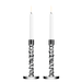 Orrefors Art Glass Orrefors Carat Candlestick (pair, silver, medium)
