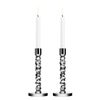 Orrefors Art Glass Orrefors Carat Candlestick (pair, silver, medium)