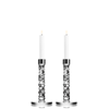 Orrefors Art Glass Orrefors Carat Candlestick (pair, silver, small)