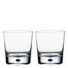 Orrefors Art Glass Orrefors Intermezzo Blue Double Old Fashioned Pair
