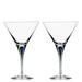 Orrefors Art Glass Orrefors Intermezzo Blue Martini Pair