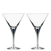 Orrefors Art Glass Orrefors Intermezzo Blue Martini Pair