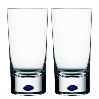 Orrefors Art Glass Orrefors Intermezzo Blue Tumbler Pair