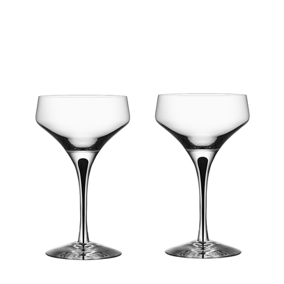 Orrefors Art Glass Orrefors Metopol Coupe (pair)