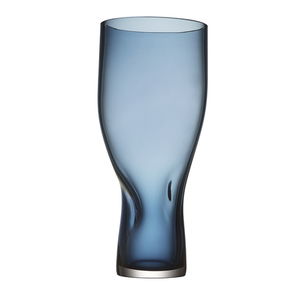 Orrefors Art Glass Orrefors Squeeze Vase Blue/Grey Tall