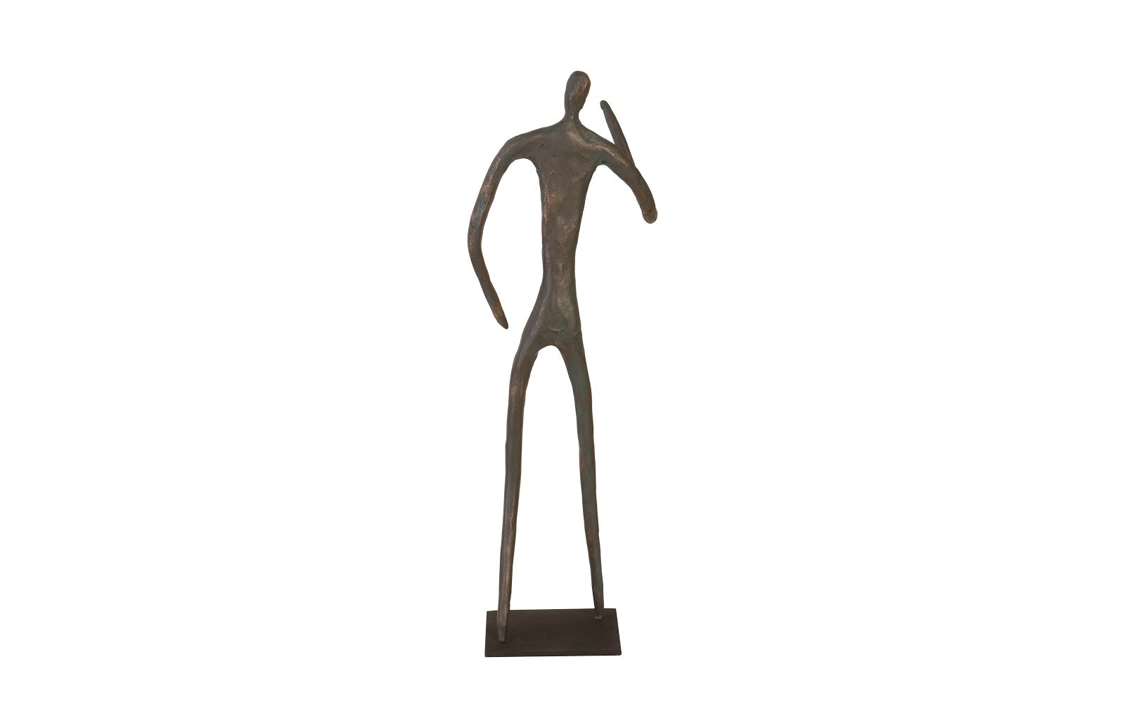 Phillips Collection Home Phillips Collection Abstract Figure on Metal Base, Bronze Finish, Elbow Bent