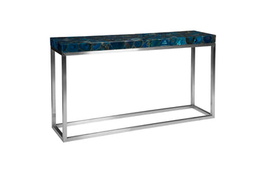 Phillips Collection Home Oversized LTL - Rate to be Quoted Phillips Collection Agate Console Table, Stainless Steel Base