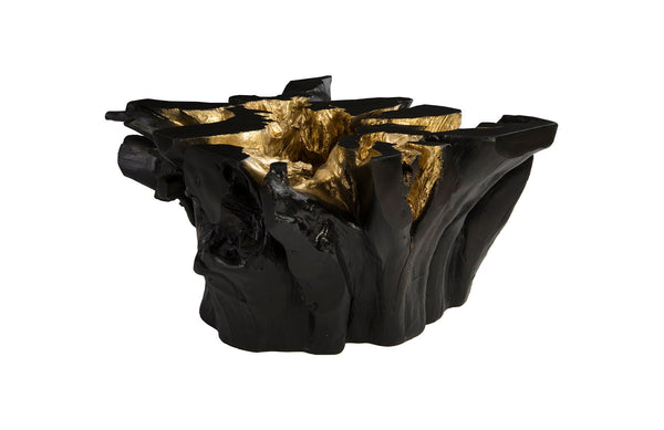 Phillips Collection Home Oversized LTL - Rate to be Quoted Phillips Collection Agnes Root Cast Coffee Table, Black, Gold Leaf