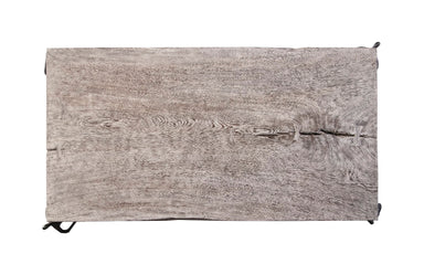 Phillips Collection Home Oversized LTL - Rate to be Quoted Phillips Collection Atlas Coffee Table, Chamcha Wood, Gray Stone Finish, Metal