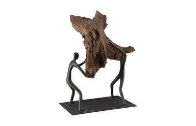 Phillips Collection Home Phillips Collection Atlas Tabletop Sculpture, Freeform High Lift, With Base