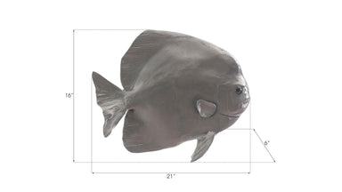 Phillips Collection Home Phillips Collection Australian Bat Fish Wall Sculpture, Resin, Polished Aluminum Finish