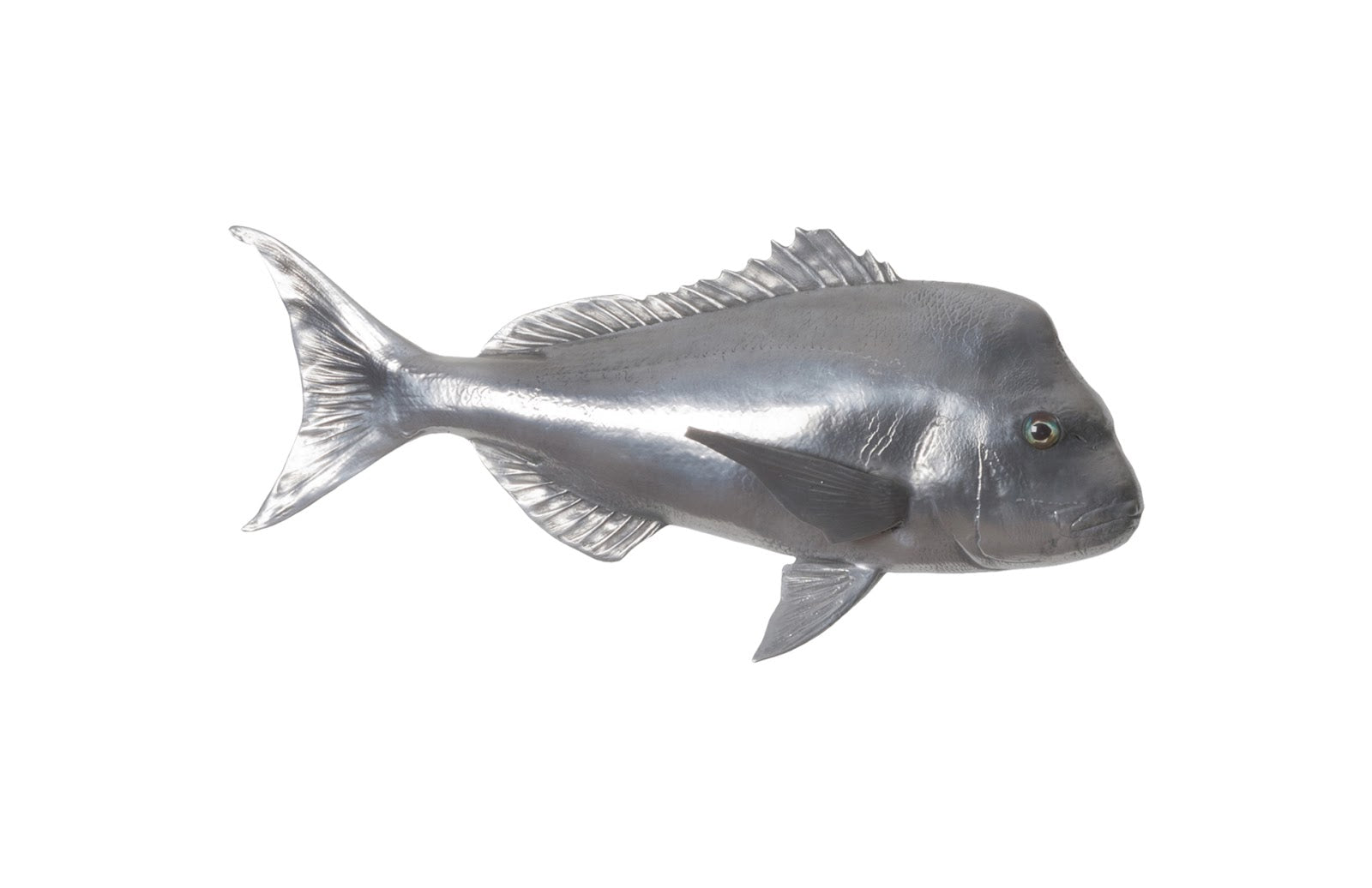 Phillips Collection Home Phillips Collection Australian Snapper Fish Wall Sculpture, Resin, Polished Aluminum Finish