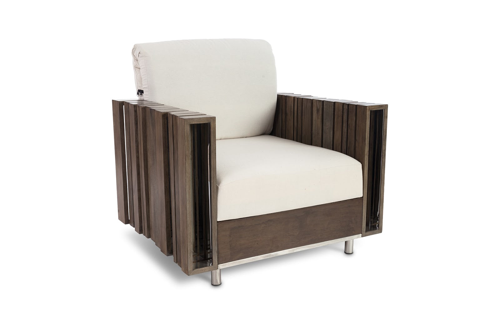 Phillips Collection Home Oversized LTL - Rate to be Quoted Phillips Collection Barcode Club Chair, White Cushion