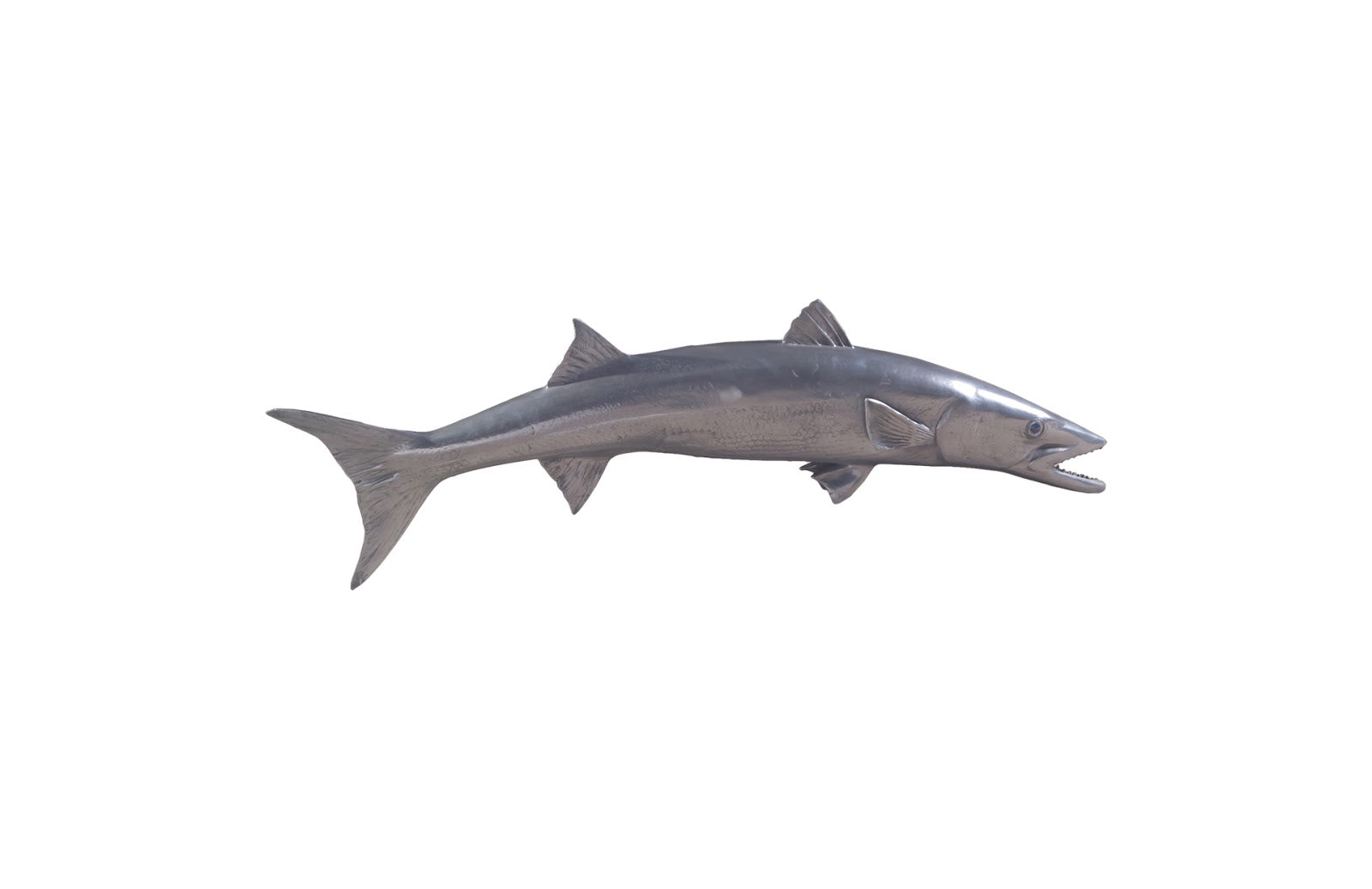 Phillips Collection Home Phillips Collection Barracuda Fish Wall Sculpture, Resin, Polished Aluminum Finish