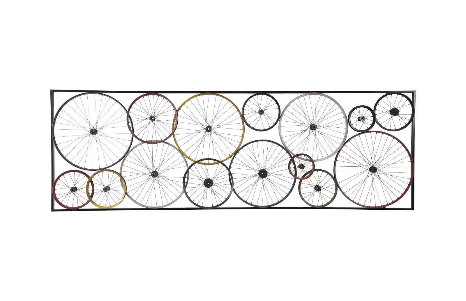 Bicycle wheel best sale wall art