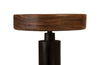 Phillips Collection Home Phillips Collection Black Iron Bar Stool, Swivel Seat, Natural