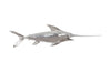 Phillips Collection Home Oversized LTL - Rate to be Quoted Phillips Collection Broadbill Swordfish Fish Wall Sculpture, Resin, Silver Leaf