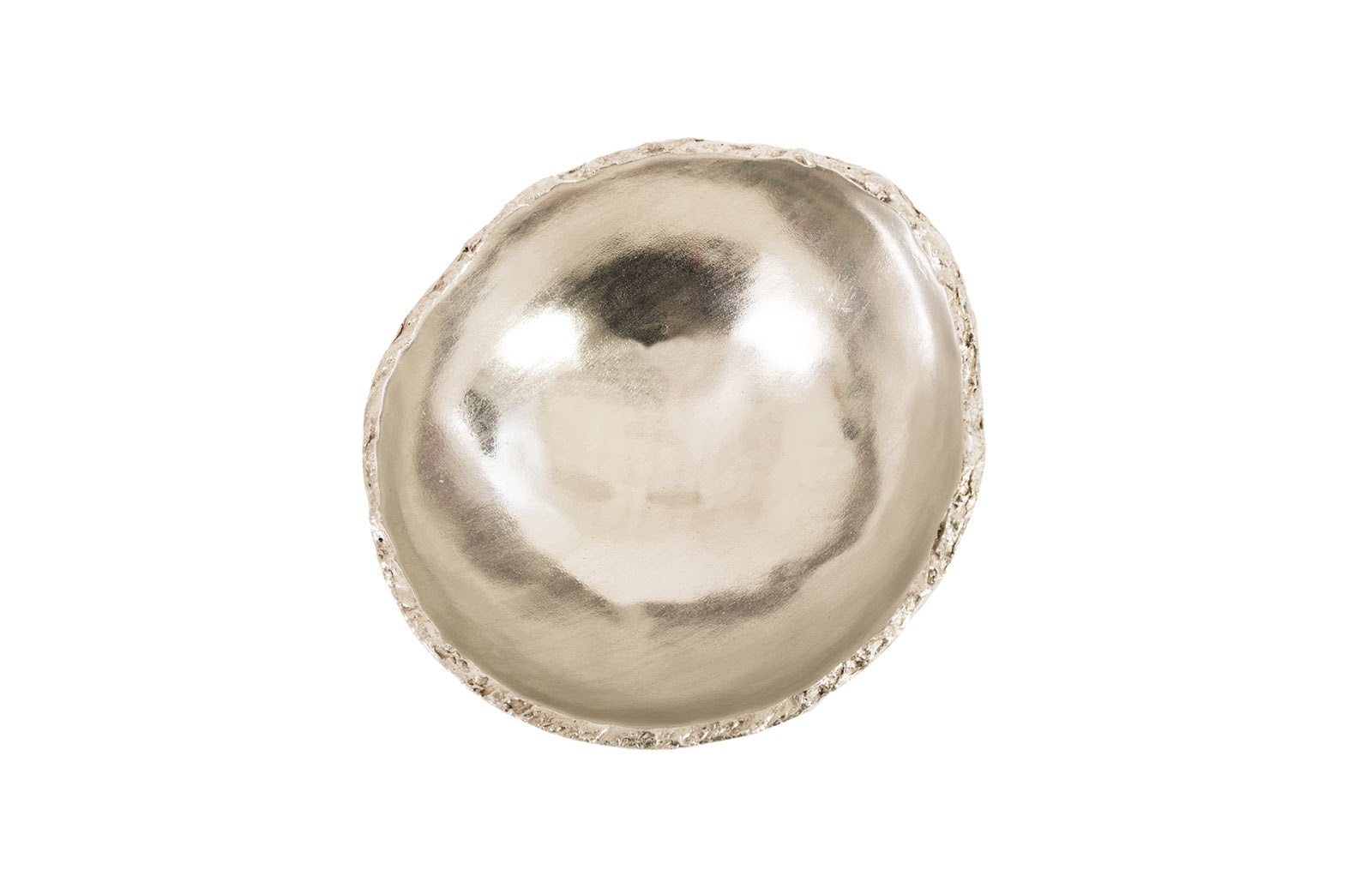Phillips Collection Home Phillips Collection Broken Egg Bowl, White and Silver Leaf