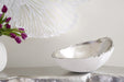 Phillips Collection Home Phillips Collection Broken Egg Bowl, White and Silver Leaf