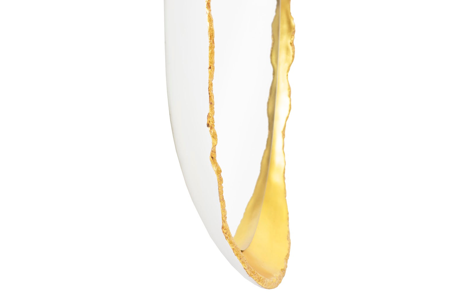 Phillips Collection Home Oversized LTL - Rate to be Quoted Phillips Collection Broken Egg Mirror, White and Gold Leaf