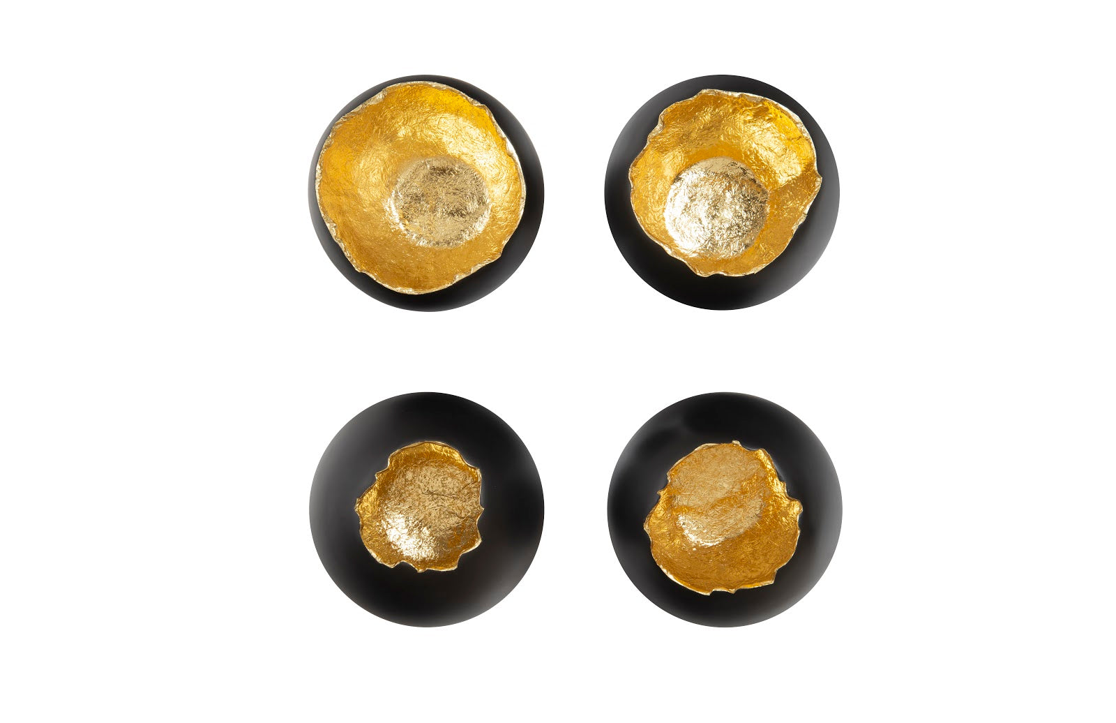Phillips Collection Home Phillips Collection Broken Egg Wall Art, Black and Gold Leaf, Set of 4