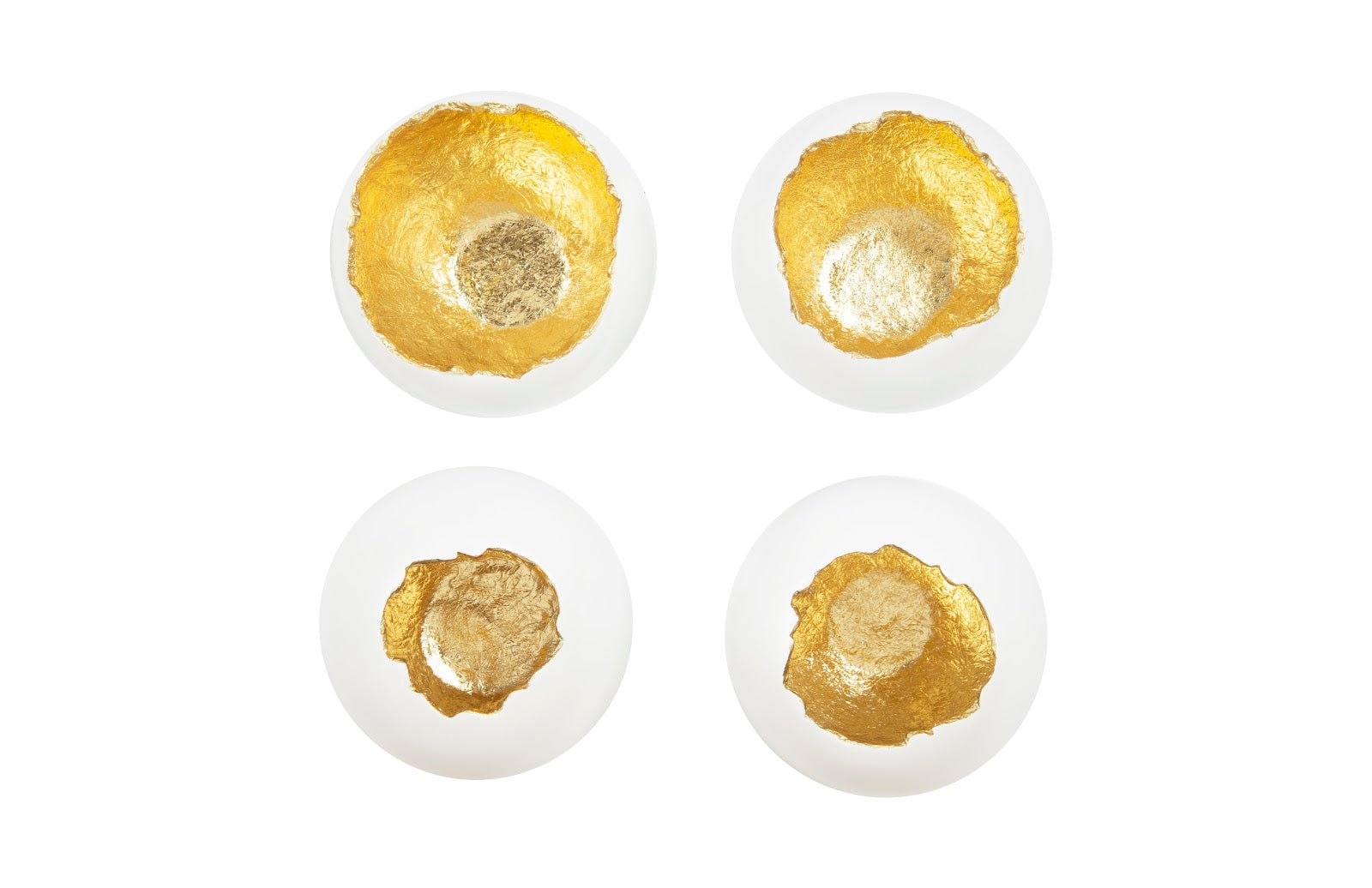Phillips Collection Home Phillips Collection Broken Egg Wall Art, White and Gold Leaf, Set of 4
