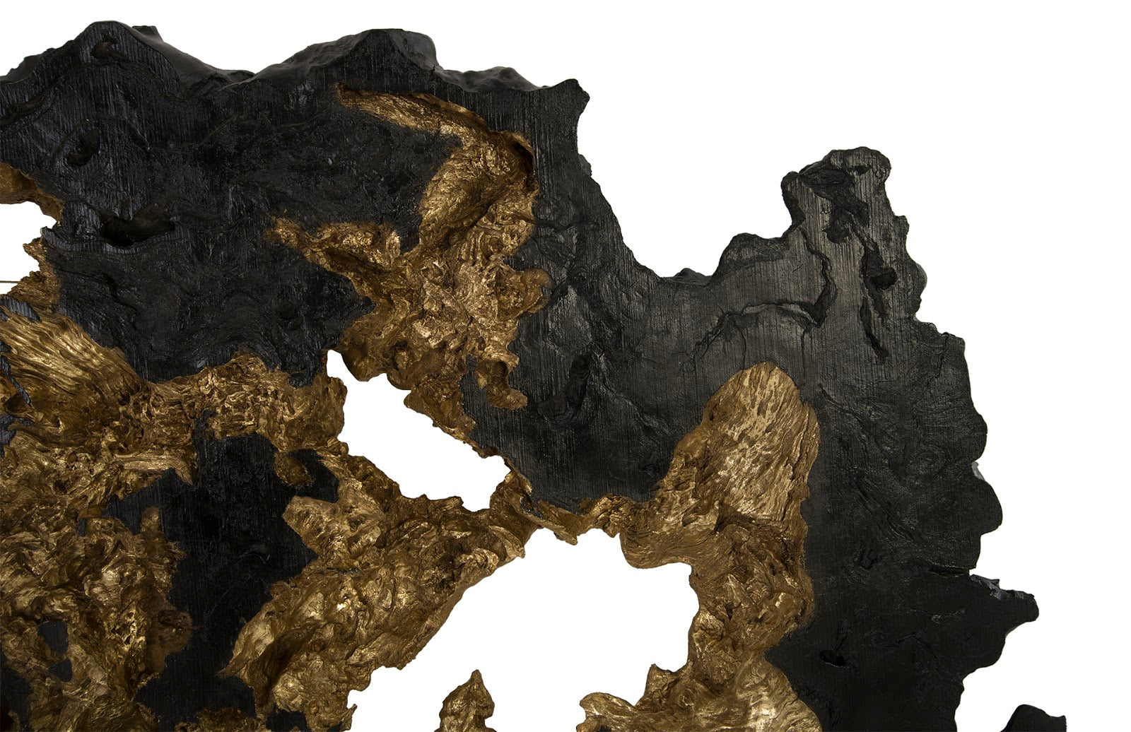 Phillips Collection Home Oversized LTL - Rate to be Quoted Phillips Collection Burled Root Wall Art, Large, Black and Gold Leaf