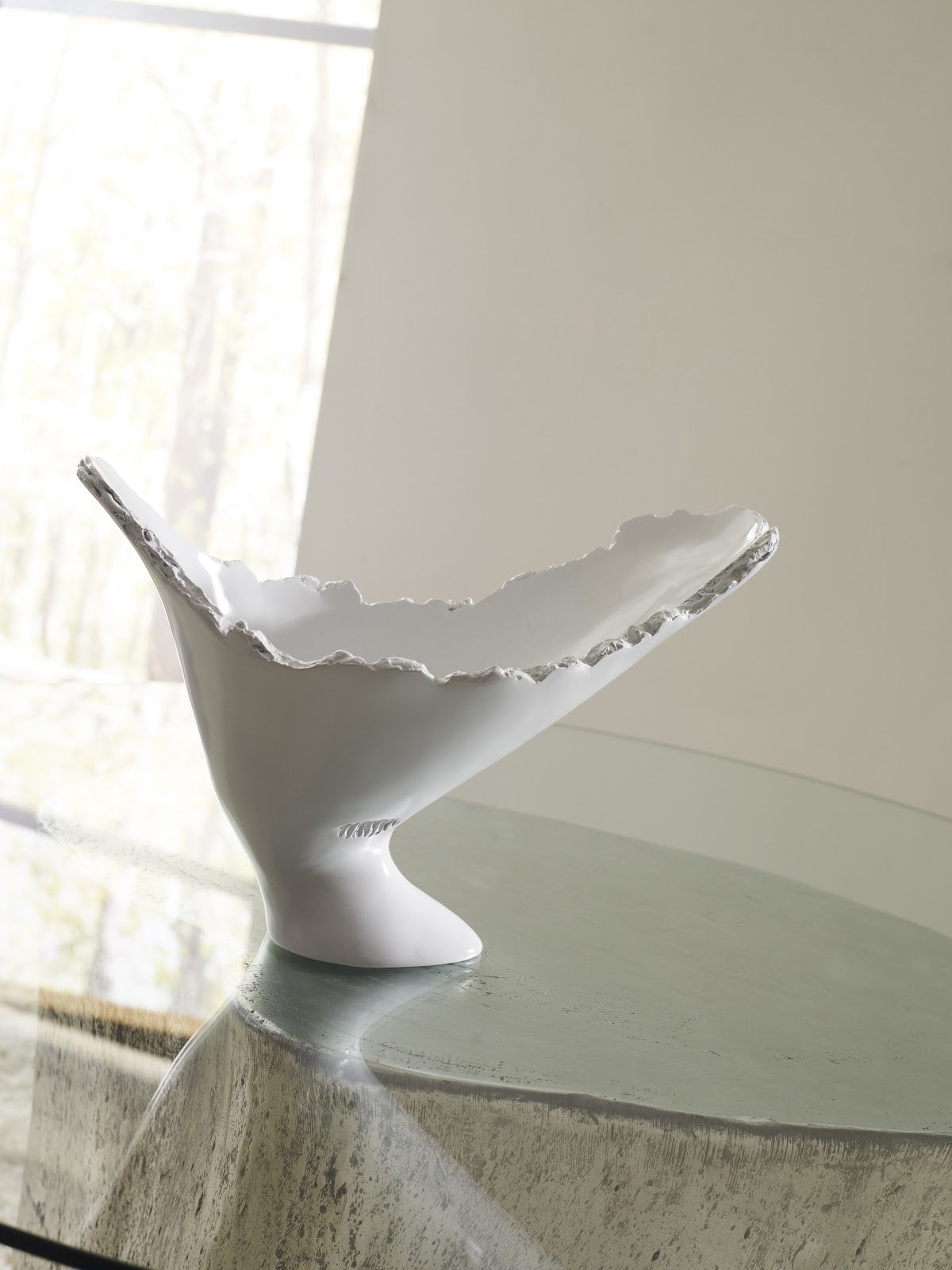 Phillips Collection Home Phillips Collection Burled Vase, Glossy White