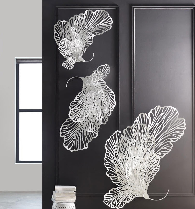 Phillips Collection Home Oversized LTL - Rate to be Quoted Phillips Collection Butterfly Wall Art, White, LG
