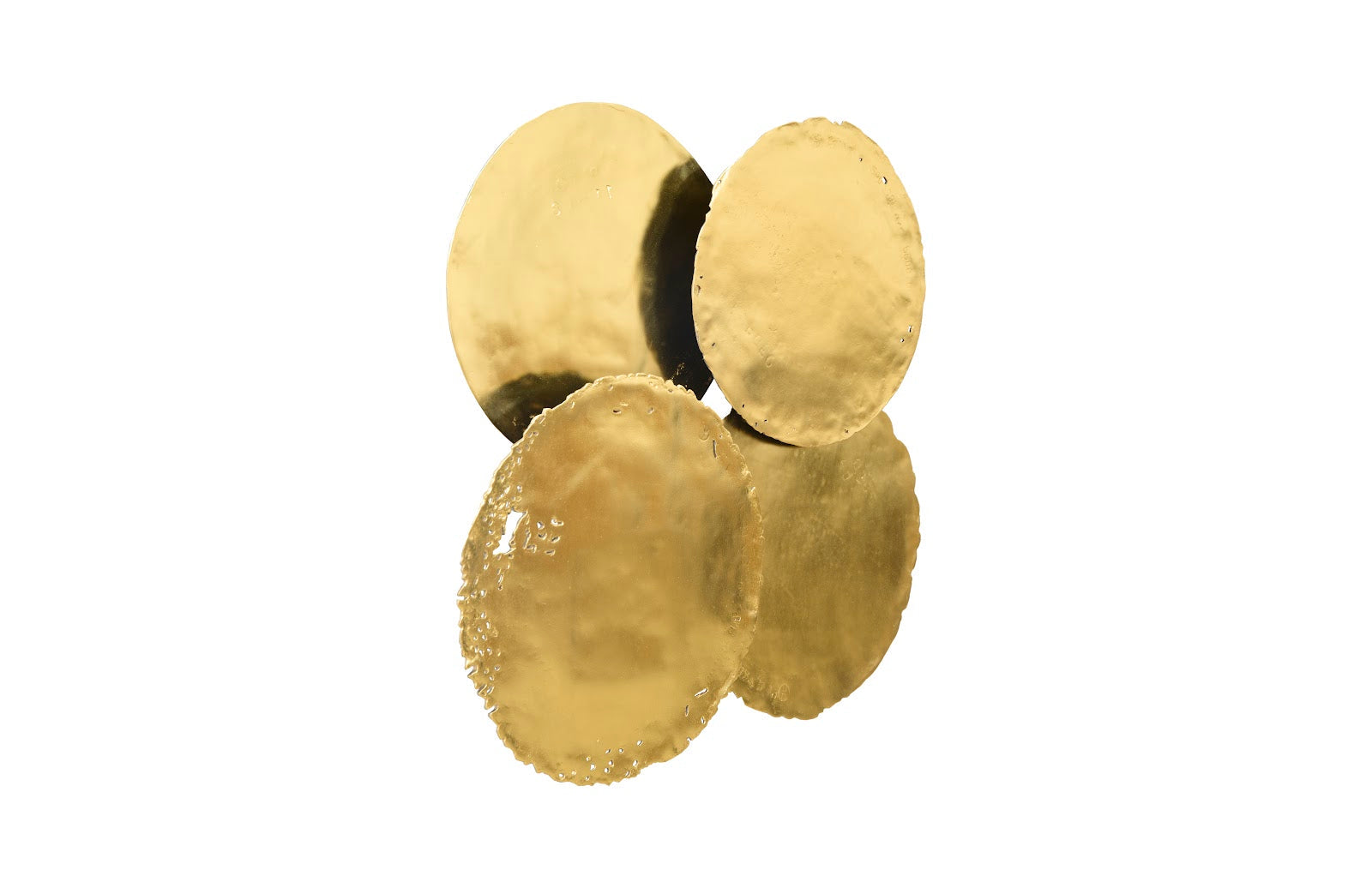 Phillips Collection Home Phillips Collection Cast Oil Drum Wall Discs, Gold Leaf, Set of 4