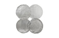 Phillips Collection Home Phillips Collection Cast Oil Drum Wall Discs, Silver Leaf, Set of 4