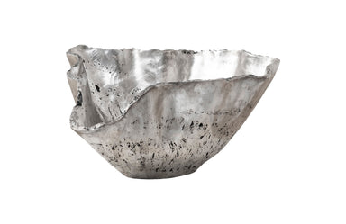Phillips Collection Home Phillips Collection Cast Onyx Bowl, Silver Leaf, Large