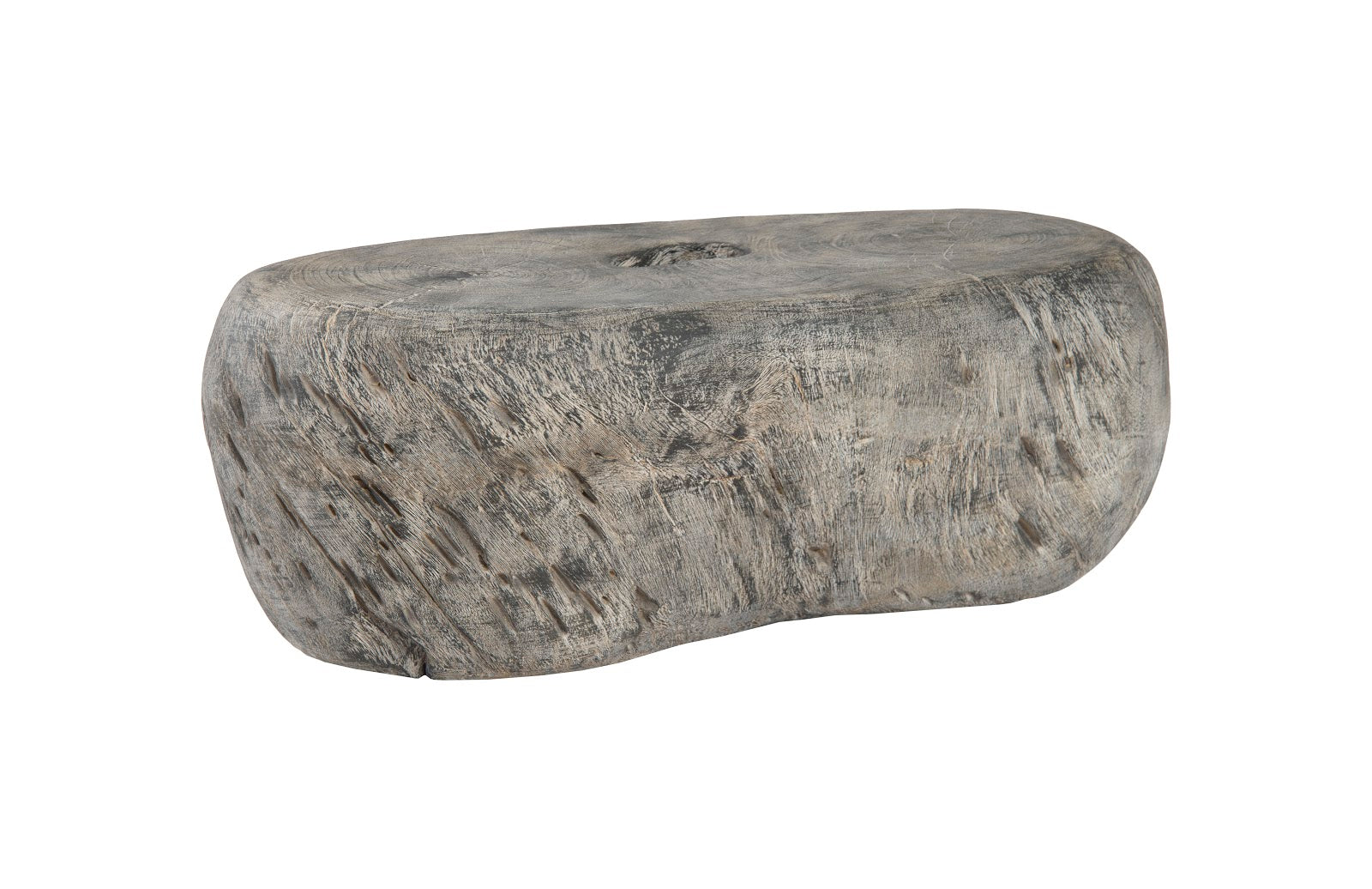 Phillips Collection Home Oversized LTL - Rate to be Quoted Phillips Collection Cast Organic River Stone Coffee Table, Resin, Faux Gray Stone
