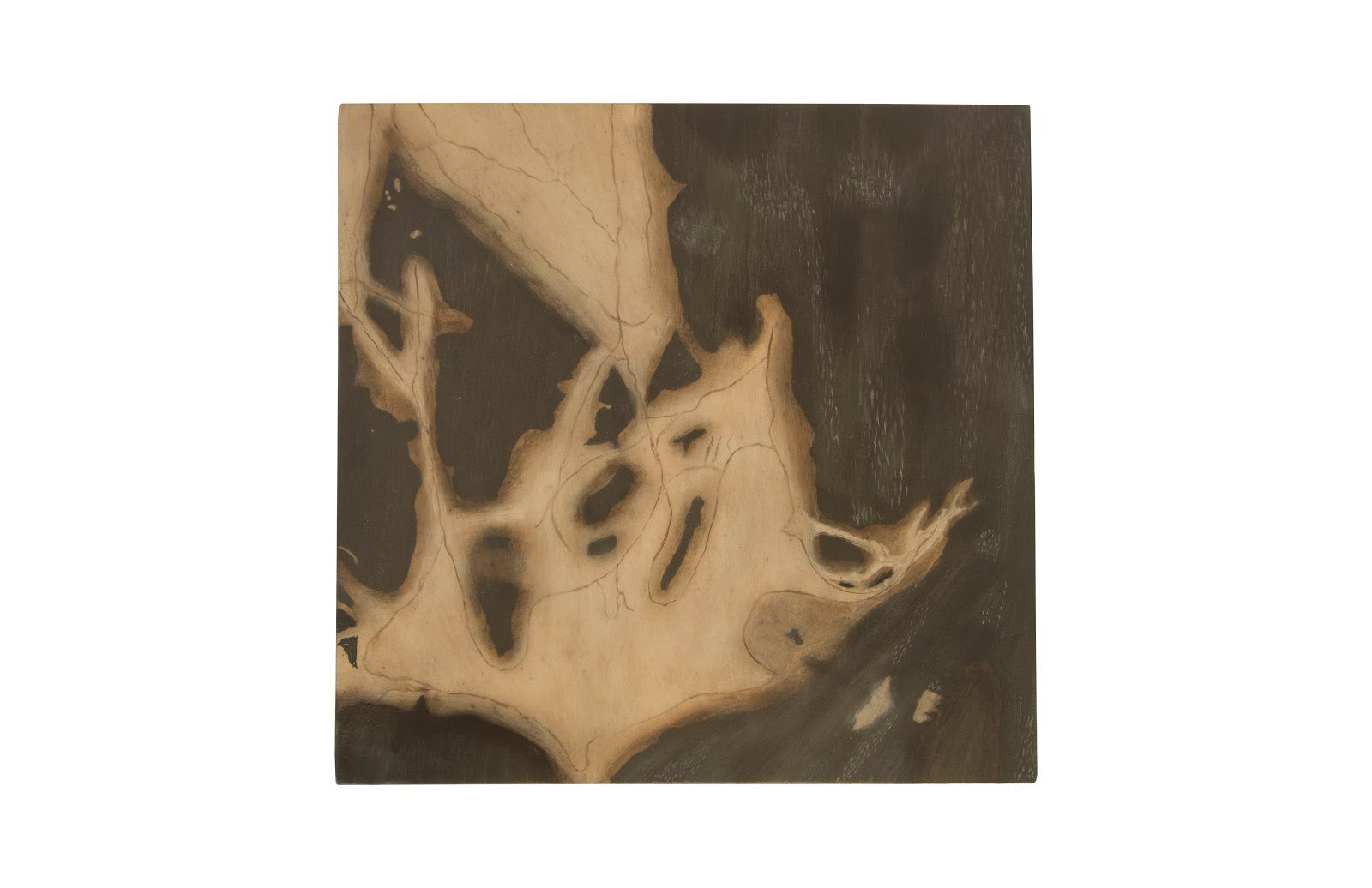 Phillips Collection Home Phillips Collection Cast Petrified Wood Stool, Resin, Square