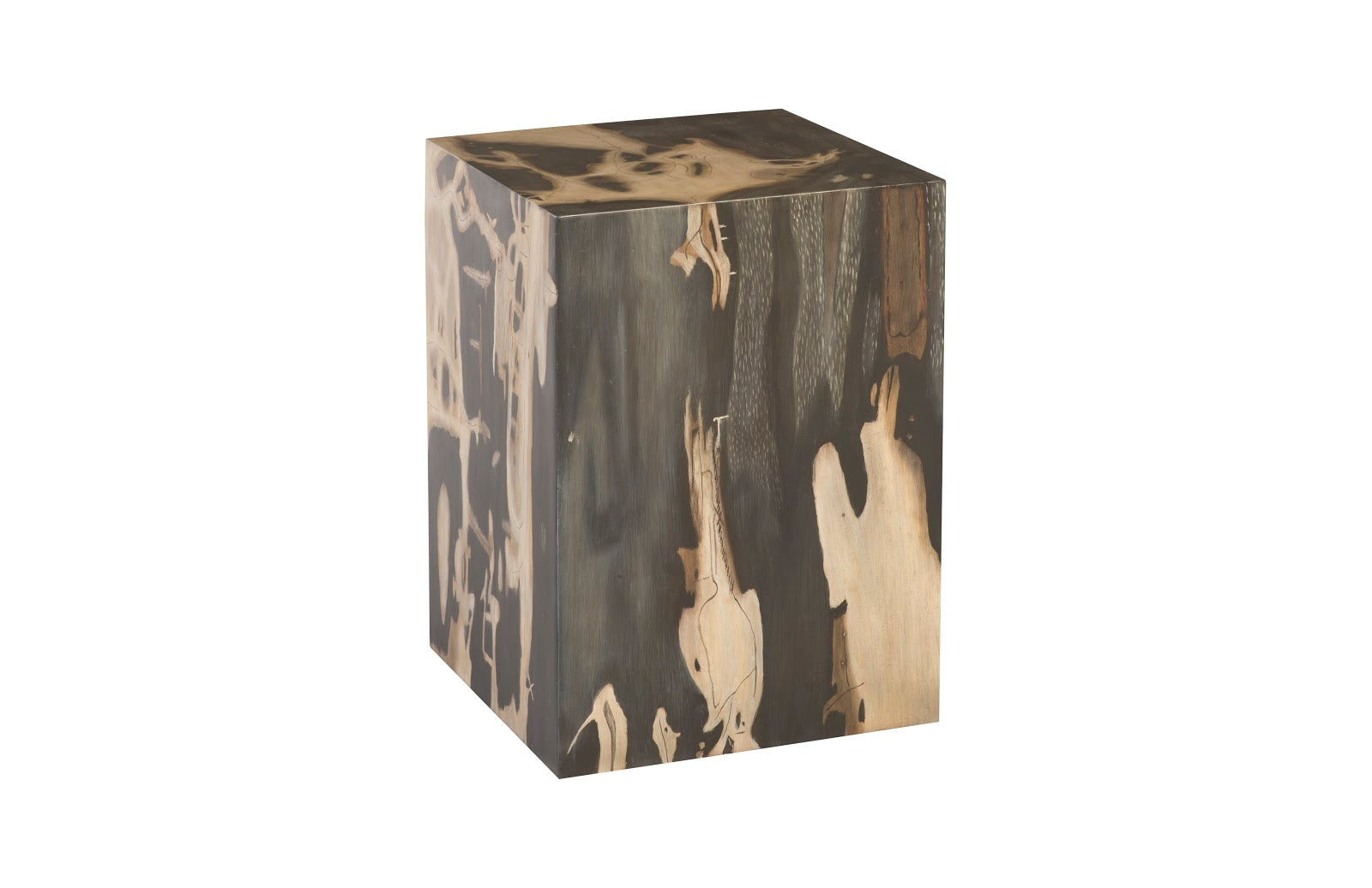 Phillips Collection Home Phillips Collection Cast Petrified Wood Stool, Resin, Square