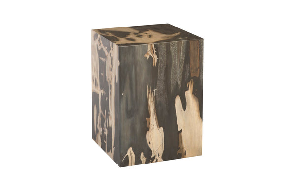 Phillips Collection Home Phillips Collection Cast Petrified Wood Stool, Resin, Square