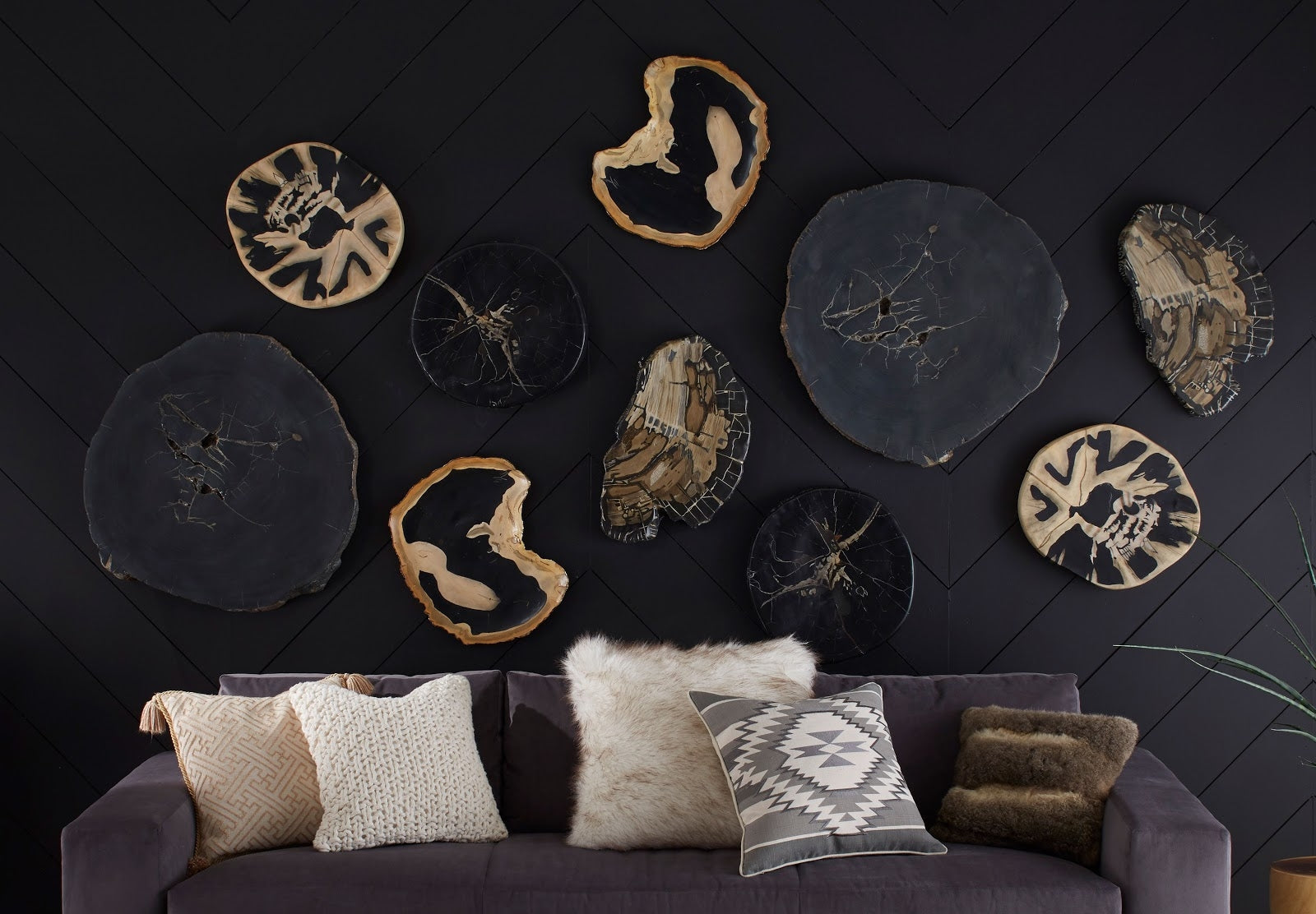 Phillips Collection Home Phillips Collection Cast Petrified Wood Wall Tile, Resin