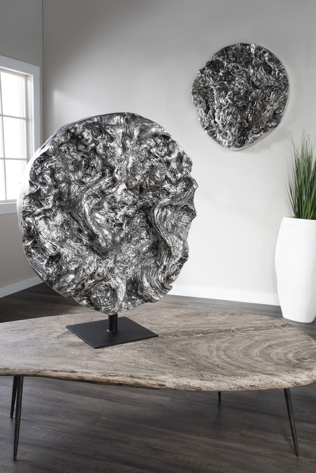 Phillips Collection Home Phillips Collection Cast Root Silver Standing Sculpture