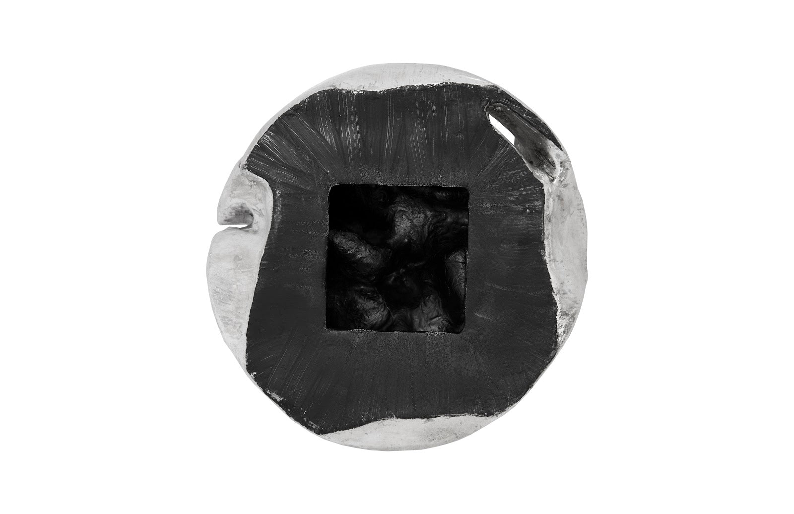 Phillips Collection Home Phillips Collection Cast Root Wall Tile, Resin, Silver Leaf, Round