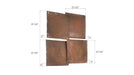 Phillips Collection Home Phillips Collection Cast Square Oil Drum Wall Tiles, Resin, Rust Finish, Set of 4