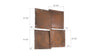 Phillips Collection Home Phillips Collection Cast Square Oil Drum Wall Tiles, Resin, Rust Finish, Set of 4